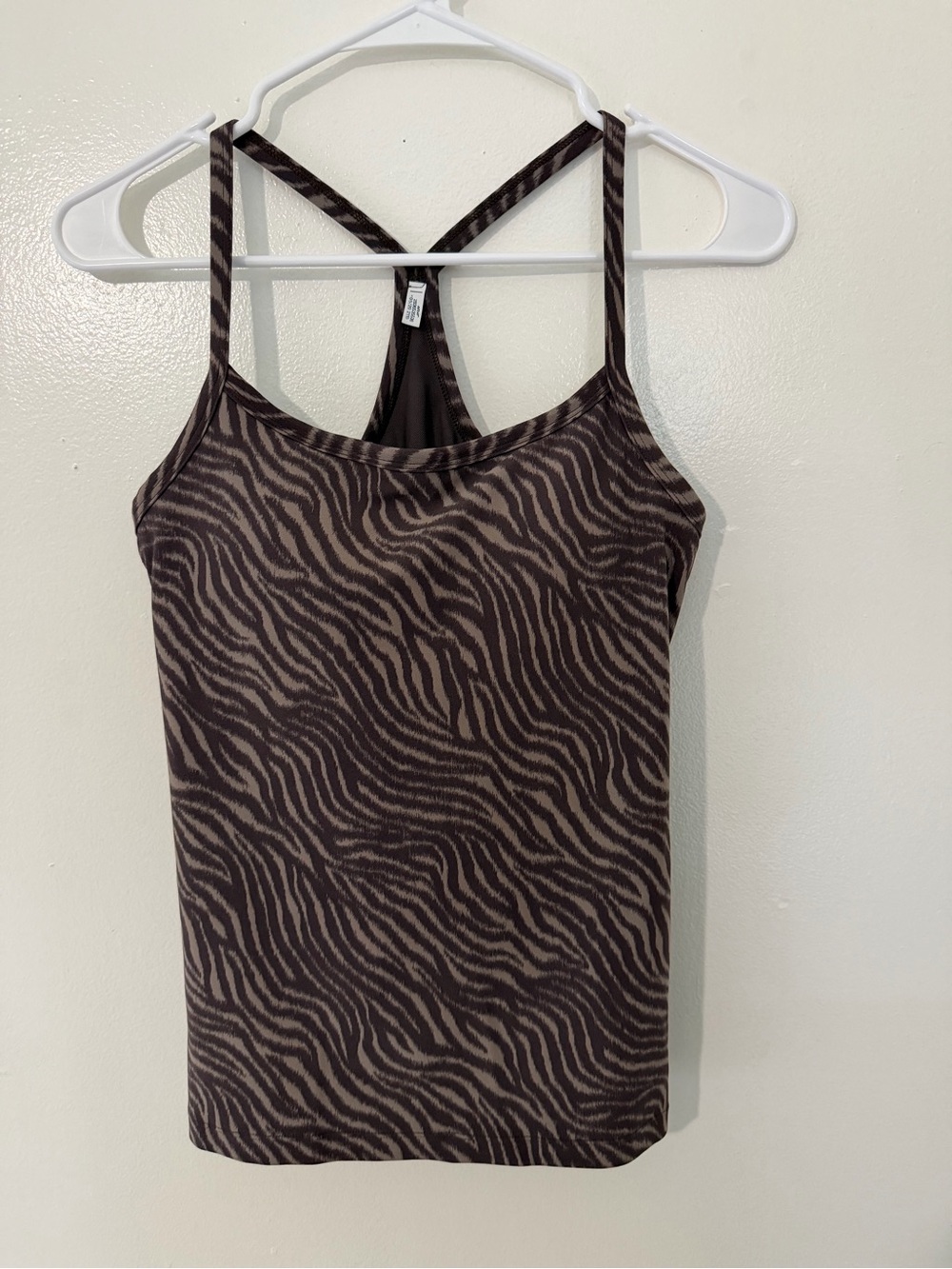 Aerie Zebra-Print Strappy Tank Top in Brown and Black size Small